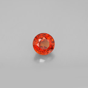0.92 ct Orange Spessartite Garnet Stone, Natural Spessartite Garnet in Round Facet Shape for Sale