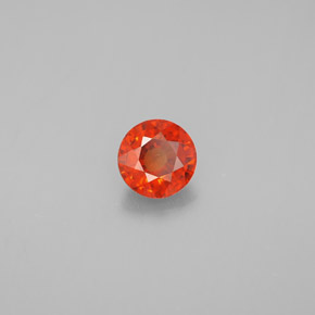 0.87 ct Orange Spessartite Garnet Stone, Natural Spessartite Garnet in Round Facet Shape for Sale