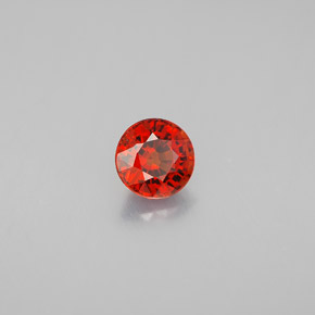 0.89 ct Orange Spessartite Garnet Stone, Natural Spessartite Garnet in Round Facet Shape for Sale