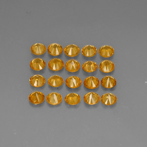 Spessartite Garnet Gemstone in 3.5 mm (calibrated) Size for Sale, Spessartite Garnet Stone in Orange Color