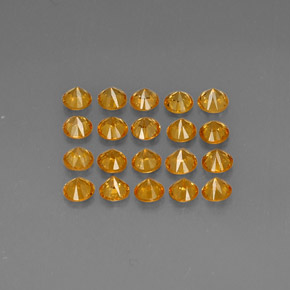 Spessartite Garnet Gemstone in 3.5 mm (calibrated) Size for Sale, Spessartite Garnet Stone in Orange Color