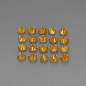 Spessartite Garnet Gemstone in 3.5 mm (calibrated) Size for Sale, Spessartite Garnet Stone in Orange Color