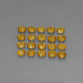 Spessartite Garnet Gemstone in 3.5 mm (calibrated) Size for Sale, Spessartite Garnet Stone in Orange Color