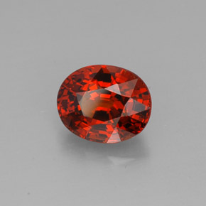 2.43 ct Orange Spessartite Garnet Stone, Natural Spessartite Garnet in Oval Facet Shape for Sale