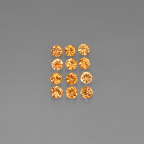 1.19 ct Orange Spessartite Garnet Gemstone, Spessartite Garnet Gem in Diamond-Cut Shape for Sale.