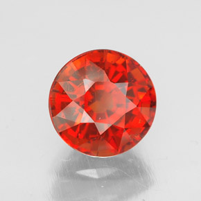 2.23 ct Orange Spessartite Garnet Stone, Natural Spessartite Garnet in Round Facet Shape for Sale
