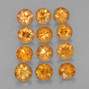 1.36 ct Orange Spessartite Garnet Stone, Natural Spessartite Garnet in Diamond-Cut Shape for Sale