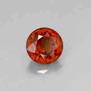 0.72 ct Orange Spessartite Garnet Stone, Natural Spessartite Garnet in Round Facet Shape for Sale
