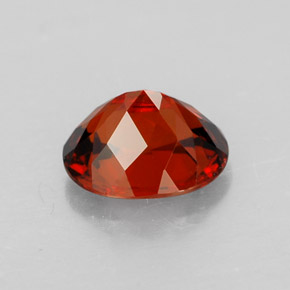 Spessartite Garnet Gemstone in 8.1 x 6.4 mm Size for Sale, Spessartite Garnet Stone in Orange Red Color