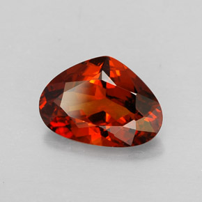 1.91 ct Red Spessartite Garnet Stone, Natural Spessartite Garnet in Pear Facet Shape for Sale