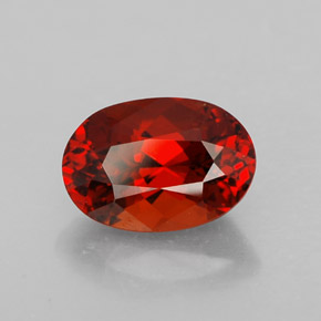 2.78 ct Red Spessartite Garnet Stone, Natural Spessartite Garnet in Oval Facet Shape for Sale