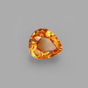 0.74 ct Orange Spessartite Garnet Stone, Natural Spessartite Garnet in Pear Facet Shape for Sale