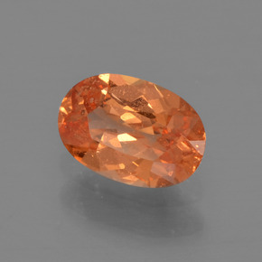 0.67 ct Orange Spessartite Garnet Stone, Natural Spessartite Garnet in Oval Facet Shape for Sale