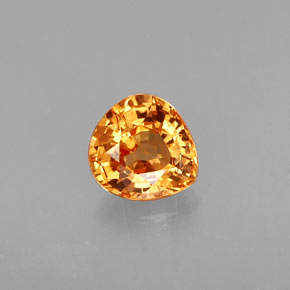 0.95 ct Orange Spessartite Garnet Gemstone, Spessartite Garnet Gem in Pear Facet Shape for Sale.