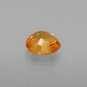 Spessartite Garnet Gemstone in 5.8 x 5.6 mm Size for Sale, Spessartite Garnet Stone in Mandarin Orange Color