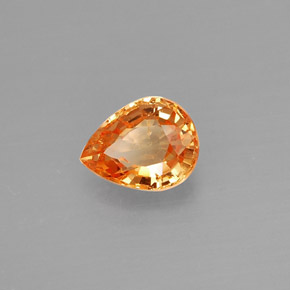 0.80 ct Orange Spessartite Garnet Stone, Natural Spessartite Garnet in Pear Facet Shape for Sale