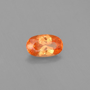 0.64 ct Orange Spessartite Garnet Stone, Natural Spessartite Garnet in Oval Facet Shape for Sale