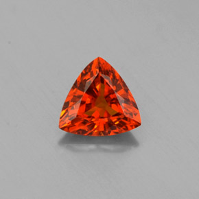 0.90 ct Orange Spessartite Garnet Gemstone, Spessartite Garnet Gem in Trillion Facet Shape for Sale.