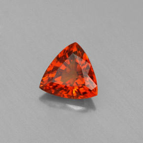 0.90 ct Orange Spessartite Garnet Stone, Natural Spessartite Garnet in Trillion Facet Shape for Sale