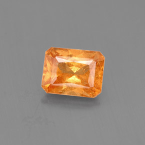 1.13 ct Orange Spessartite Garnet Gemstone, Spessartite Garnet Gem in Octagon / Scissor Cut Shape for Sale.