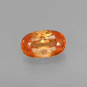 1.09 ct Orange Spessartite Garnet Gemstone, Spessartite Garnet Gem in Oval Facet Shape for Sale.