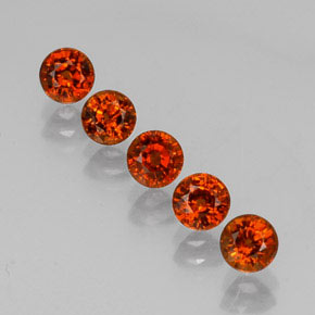 2.78 ct Orange Spessartite Garnet Gemstone, Spessartite Garnet Gem in Round Facet Shape for Sale.