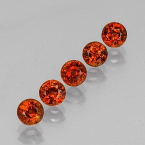 2.78 ct Orange Spessartite Garnet Stone, Natural Spessartite Garnet in Round Facet Shape for Sale