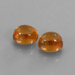 1.49 ct Orange Spessartite Garnet Gemstone, Spessartite Garnet Gem in Oval Cabochon Shape for Sale.