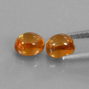 Spessartite Garnet Gemstone in 5.3 x 4.3 mm Size for Sale, Spessartite Garnet Stone in Mandarin Orange Color