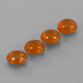 4.23 ct Orange Spessartite Garnet Stone, Natural Spessartite Garnet in Oval Cabochon Shape for Sale