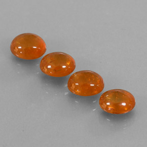 Spessartite Garnet Gemstone in 6.1 x 5 mm Size for Sale, Spessartite Garnet Stone in Mandarin Orange Color