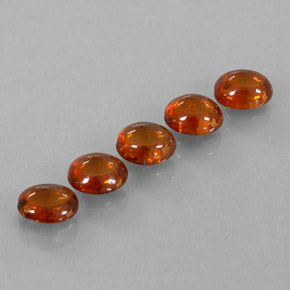 4.33 ctw Orange Spessartite Garnet Stones, Natural Spessartite Garnet in Oval Cabochon Shape for Sale