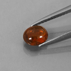 Spessartite Garnet Gemstone in 6.2 x 5.1 mm Size for Sale, Spessartite Garnet Stone in Deep Orange Color