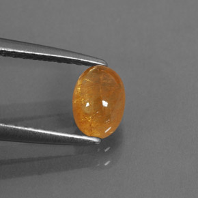 1.17 ct Orange Spessartite Garnet Stone, Natural Spessartite Garnet in Oval Cabochon Shape for Sale