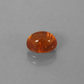 1.19 ct Orange Spessartite Garnet Gemstone, Spessartite Garnet Gem in Oval Cabochon Shape for Sale.