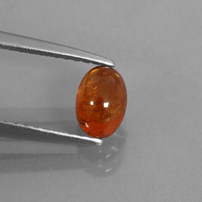 1.19 ct Orange Spessartite Garnet Stone, Natural Spessartite Garnet in Oval Cabochon Shape for Sale