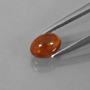 Spessartite Garnet Gemstone in 6.3 x 4.3 mm Size for Sale, Spessartite Garnet Stone in Mandarin Orange Color