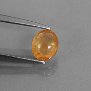 0.86 ct Orange Spessartite Garnet Stone, Natural Spessartite Garnet in Oval Cabochon Shape for Sale