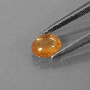 Spessartite Garnet Gemstone in 5.9 x 5 mm Size for Sale, Spessartite Garnet Stone in Mandarin Orange Color