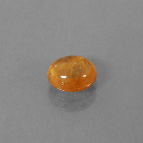 0.96 ct Orange Spessartite Garnet Gemstone, Spessartite Garnet Gem in Oval Cabochon Shape for Sale.