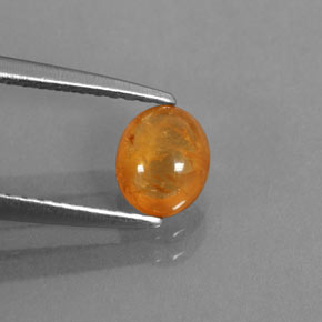 0.96 ct Orange Spessartite Garnet Stone, Natural Spessartite Garnet in Oval Cabochon Shape for Sale