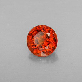0.51 ct Orange Spessartite Garnet Stone, Natural Spessartite Garnet in Round Facet Shape for Sale