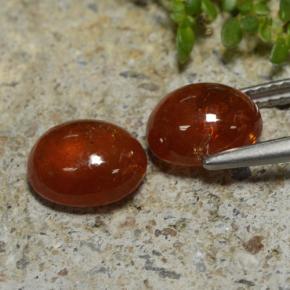 Spessartite Garnet Gemstones in 8.5 x 7.1 mm Size for Sale, Spessartite Garnet Stones in Orange Color