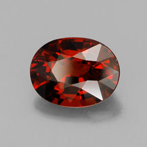 2.73 ct Red Spessartite Garnet Stone, Natural Spessartite Garnet in Oval Facet Shape for Sale