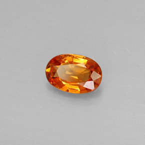 0.45 ct Orange Spessartite Garnet Stone, Natural Spessartite Garnet in Oval Facet Shape for Sale