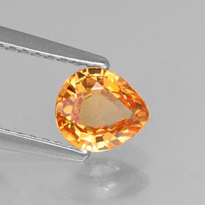 0.84 ct Orange Spessartite Garnet Stone, Natural Spessartite Garnet in Pear Facet Shape for Sale