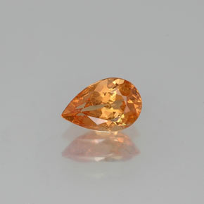 0.64 ct Orange Spessartite Garnet Gemstone, Spessartite Garnet Gem in Pear Facet Shape for Sale.