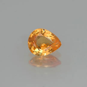 0.78 ct Orange Spessartite Garnet Gemstone, Spessartite Garnet Gem in Pear Facet Shape for Sale.