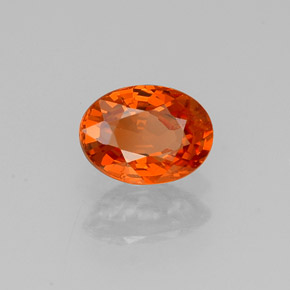 0.92 ct Orange Spessartite Garnet Stone, Natural Spessartite Garnet in Oval Facet Shape for Sale