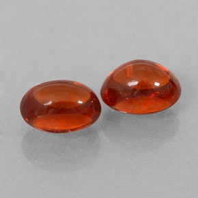 2.65 ct Orange Spessartite Garnet Stone, Natural Spessartite Garnet in Oval Cabochon Shape for Sale